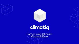 Getting Started with Climatiqs Excel Carbon Footprint Calculator [upl. by Mic]