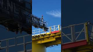 Ampelmann walk to work gangway used by wind farm workers [upl. by Serle]