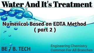 Numerical on EDTA method I How to calculate Total Temporary amp Permanent hardness of water sample [upl. by Niatsirhc527]