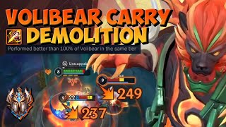 WILD RIFT VOLIBEAR JUNGLE  DEMOLITION 100 CARRY [upl. by Eanore]