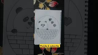 Panda drawing in a circle easydrawing​ art drawing circledrawings​ short shortvideo shorts [upl. by Paxton847]