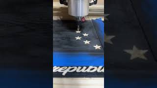 Cutting Stars on the Onefinity CNC onefinitycnc cncwoodworking woodworkingmachines cnclife cnc [upl. by Docia729]