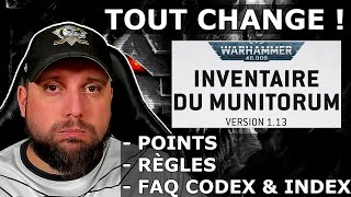 40K  NEWS  TOUT CHANGE  MUNITORUM REGLES FAQ CODEX amp INDEX [upl. by Alayne588]