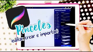 MINI TUTORIAL  Pinceles de PROCREATE  Editar crear e importar [upl. by Drofub131]