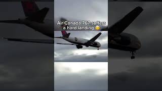 Air Canada 767 Hard Landing 🤕 yyzplanespotting aviation hardlanding [upl. by Hedwiga]