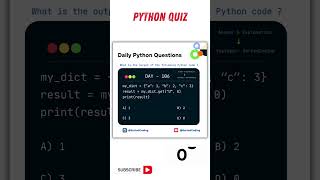 What is the output of the following Python Code MCQ 106 python quiz [upl. by Walden]