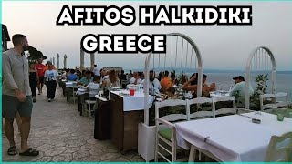 Walking tour greek village Afitos Halkidiki Greece village walking tour [upl. by Eustashe986]