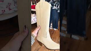 Agency Suede Tall Western Boot Cream Suede  Coconuts by Matisse [upl. by Tanberg]