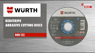 Würth RedStripe  Abrasive Cutting Discs [upl. by Diad]