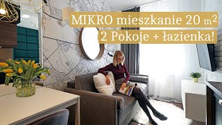 MIKRO mieszkanie 20 m2 na start Jak urządzić małe mieszkanie  Praktyczne porady [upl. by Brandie849]