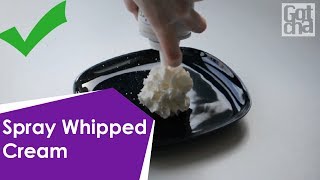 Short howto video  Spray Whipped Cream [upl. by Keele339]