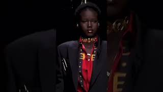 Adut Akech for Versace FallWinter 2019 FashionShow runwaycollection fashionbrand catwalk [upl. by Noelopan4]