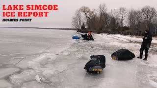 Lake Simcoe Ice Report Holmes Point [upl. by Radbourne]