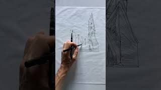 Sketching Architecture  Random Tower Perspective [upl. by Ynneg]