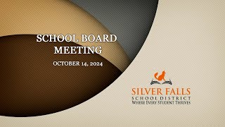 School Board Meeting October 14 2024 [upl. by Naniac200]