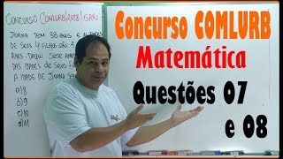 Comlurb 2020  Resolução da Prova de Matemática  4 [upl. by Jat]