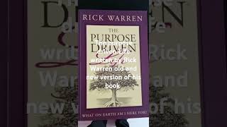 The Purpose Driven Life written by Rick Warren in old and new version of his book [upl. by Akinom]