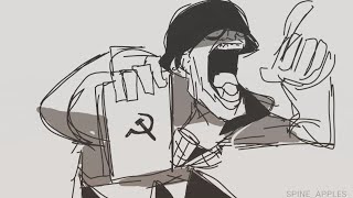 Soldier finds out that heavy is a Communist animated sorta [upl. by Hsetim]