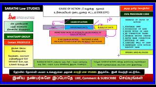 CAUSE OF ACTION IN CPC  CIVIL PROCEDURE CODE 1908  CPC  வழக்கு மூலம் [upl. by Brande273]