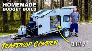 49900 DIY Harbor Freight Utility Trailer Custom Camping Tear Drop Build Out Tour [upl. by Beane]