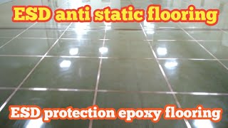 ESD Epoxy flooring installation anti static flooring ESD protection floor RP hightech flooring [upl. by Norda]