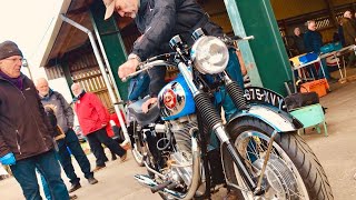 BSA GOLD STAR Electric Start RevUp then KickStart BIKE FOR SALE  ARDINGLY CLASSIC Motorcycle Show [upl. by Pish110]