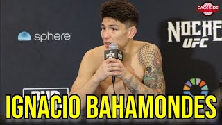 Ignacio Bahamondes HYPED Following First Round Knockout at the Sphere  Noche UFC [upl. by Nytsirc]