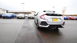 2018 Honda Civic Sport  Lunar Silver Metallic  JU402408  Seattle  Sumner [upl. by Erret]