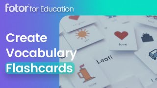 How to Create Flashcards Online  Fotor For Education [upl. by Stargell439]