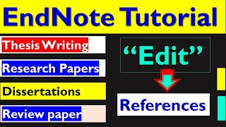 How to Edit References in EndNote [upl. by Kubiak]