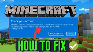 Fix Minecraft Error 0x803f8001 In Windows 1011  Minecraft Launcher Is Currently Not Available [upl. by Cochran]