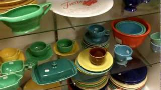 Fiesta dinnerware vintage Fiestaware china inside our antiques mall [upl. by Timoteo679]