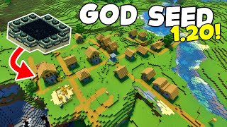 BEST Minecraft 120 Seed  VILLAGE amp STRONGHOLD Pocket Edition [upl. by Alahsal]