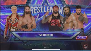 WWE 2K23 CODY RHODES AND SETH ROLLINS VS THE BLOODLINE [upl. by Marcelia218]