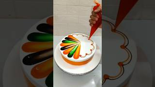 1kg Orange Cake Design  Mix Colour Cake Decorating shortsfeed shortvideo shorts trending food [upl. by Wesle]