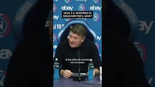 quotHo questo desiderio per il 2024quot Mazzarri svela il suo desiderio 🤞 Napoli sscnapoli [upl. by Pollard]