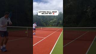 Don’t let the ball drop low when attacking a short ball ❌ tennistips tenniscoach tennistrainer [upl. by Annala301]