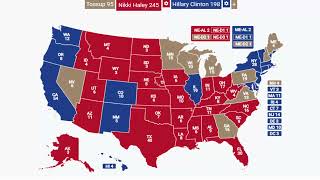 2024 Election Prediction  Nikki Haley vs Hillary Clinton [upl. by Inahc954]