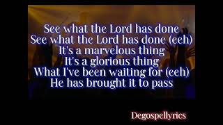 Nathaniel bassey  see what the lord has done degospellyrics [upl. by Nanreik]