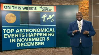 Top astronomical events happening in November and December  WTOL 11 Weather Impact [upl. by Irrak]