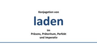 LADEN  Konjugation deutscher VerbenConjugation of German verbs [upl. by Suirauqed]