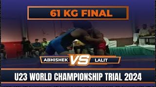 61 kg Final Abhishak UP vs Lalit MP U23 World Championship Trial 2024 [upl. by Lampert]