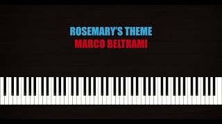 Marco Beltrami  Rosemarys Theme  The Giver Slow Piano Tutorial [upl. by Ahsyad]