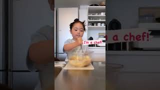 3yearold Sutan promoted from assistant to chef shorts [upl. by Ciredec]