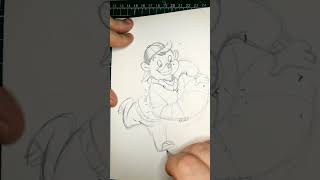 SKETCHING KIT CLOUDKICKER FROM DISNEYS TALESPIN CARTOON shorts [upl. by Ange576]