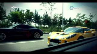 XTM TopGear KOREA  Race  Drag RaceSpirra Turbo vs Lotus Exige Cup 260 vs Porsche Cayman S [upl. by Buskus]