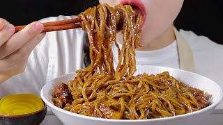 Jjajangmyeon • Black Bean Noodles • Making amp Eating • Mukbang ASMR [upl. by Stamata704]