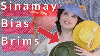 DIY Sinamay Bias Brims  Millinery Hat Making Technique [upl. by Sadnalor]