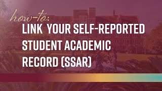 Howto Link Your Selfreported Student Academic Record SSAR to Florida State University [upl. by Eward]