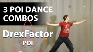 Learn to Poi Dance How to do 3 combos with choreography [upl. by Cas]